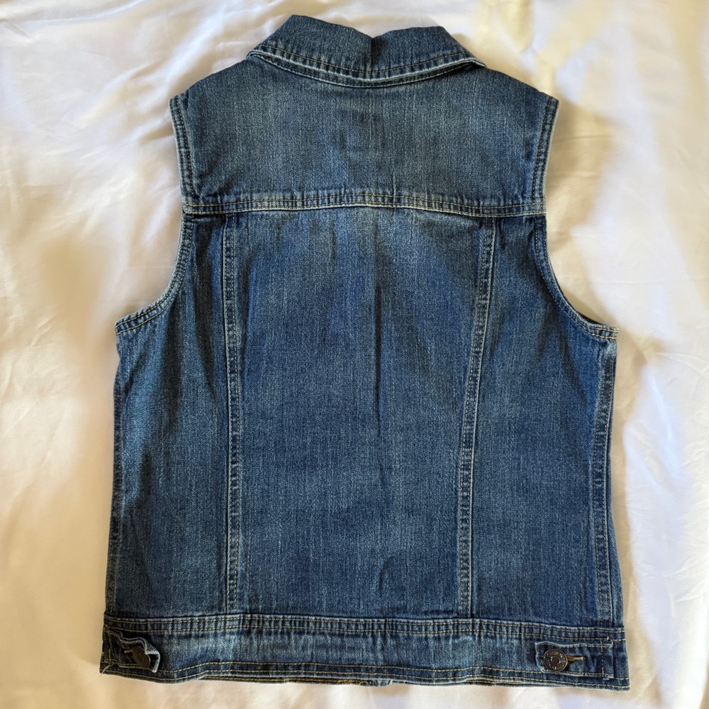 Cherokee Sleeveless Denim Vest Jacket - Classic Blue - XL/TG (14-16) - Picture 12 of 14